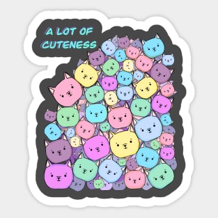 A lot of colorful cuteness Sticker